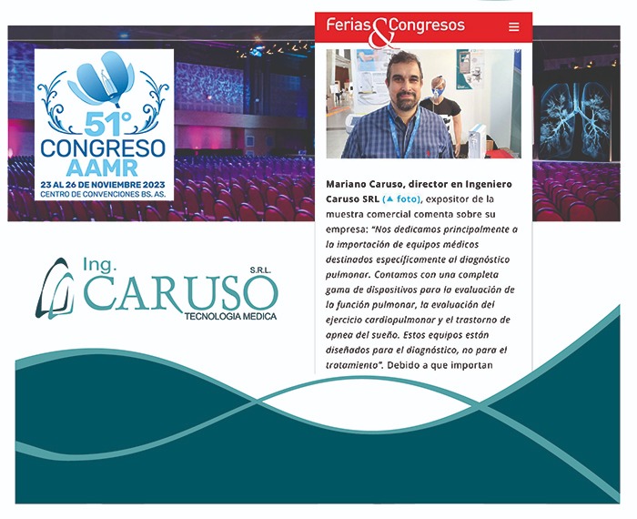 23 al 26 de Noviembre de 2023 - LI Congreso Argentino de Medicina Respiraroria - Ing Mariano Caruso